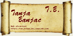 Tanja Banjac vizit kartica